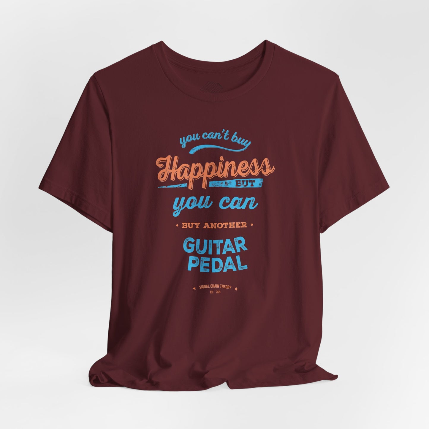 Vintage Guitar Pedal Happiness - Unisex Jersey Short Sleeve Tee Shirt