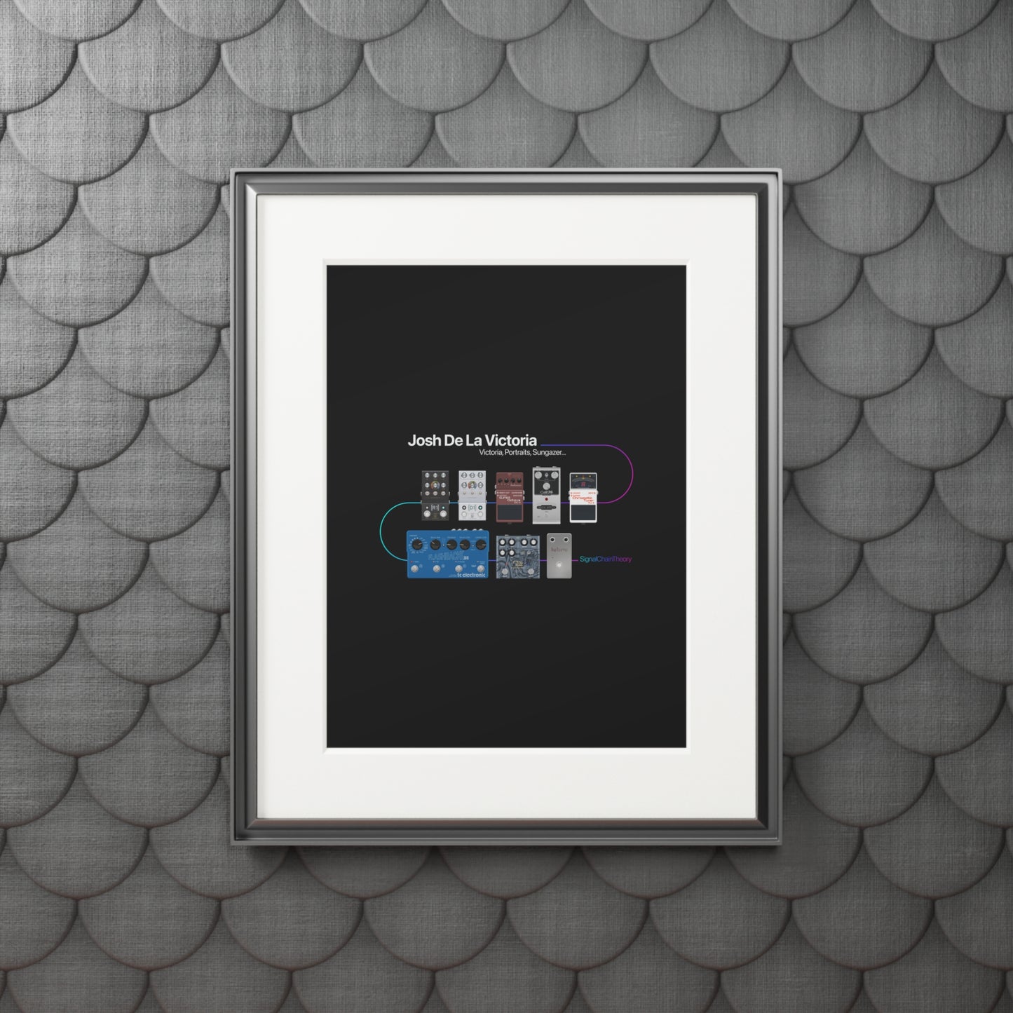 Josh Dela Victoria's Simple Guitar Pedalboard Giclée Art Print