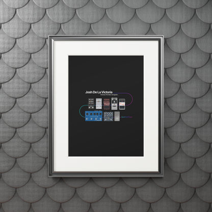 Josh Dela Victoria's Simple Guitar Pedalboard Giclée Art Print