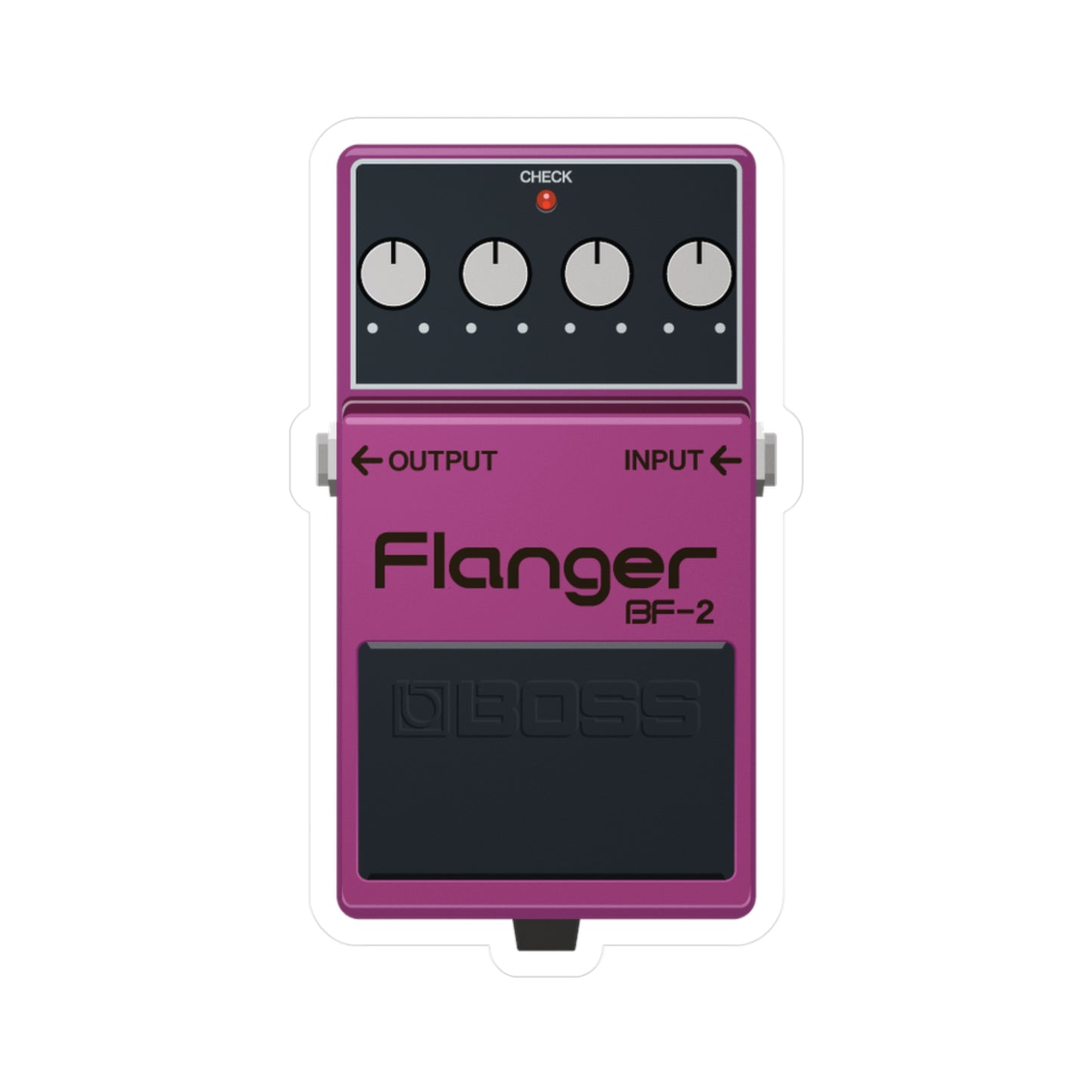 Analog Flanger Guitar Pedal Vinyl Decal - Original Art - Collect Them All!