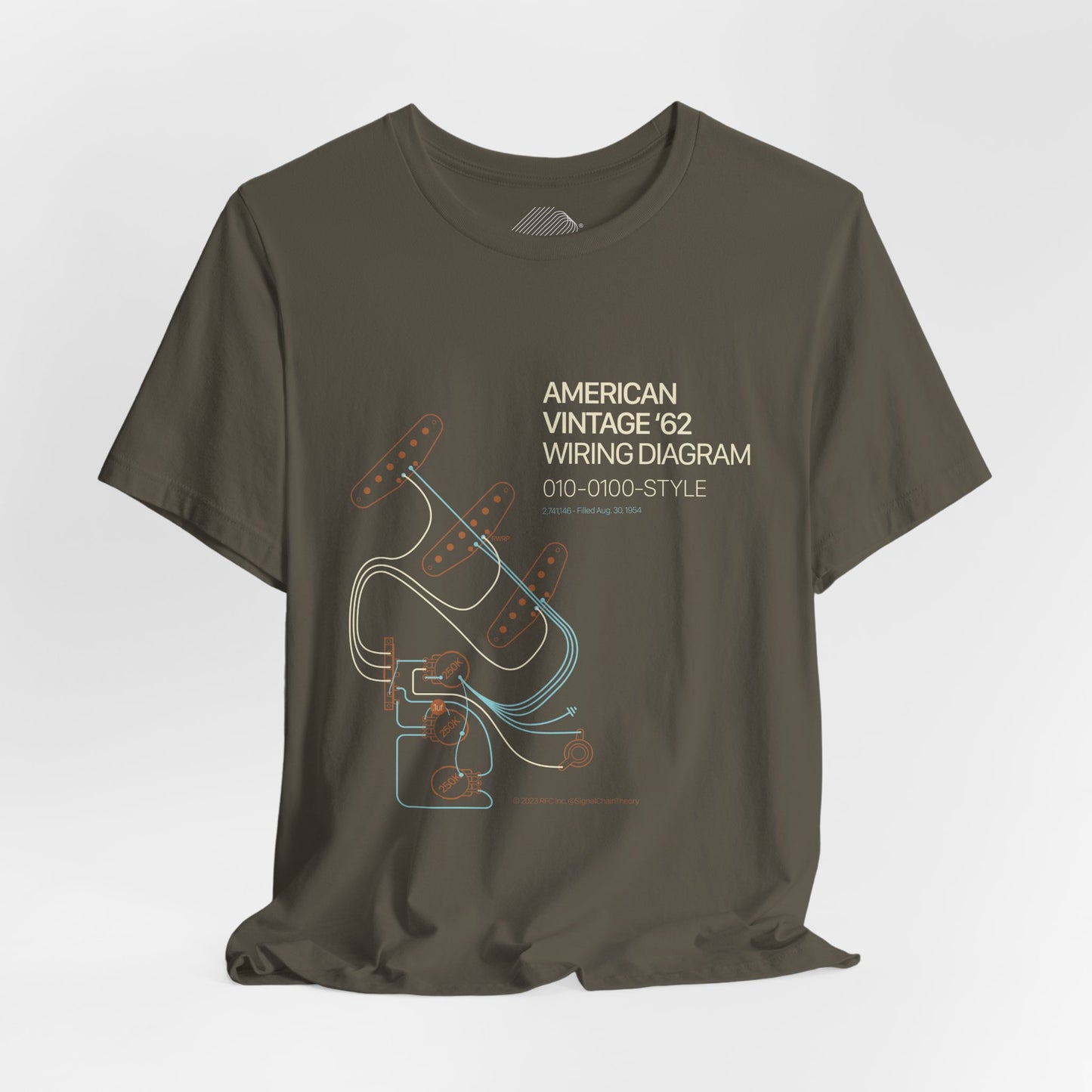 Vintage '62 Wiring Diagram Tee — Guitar Pickup Schematic Graphic T-Shirt
