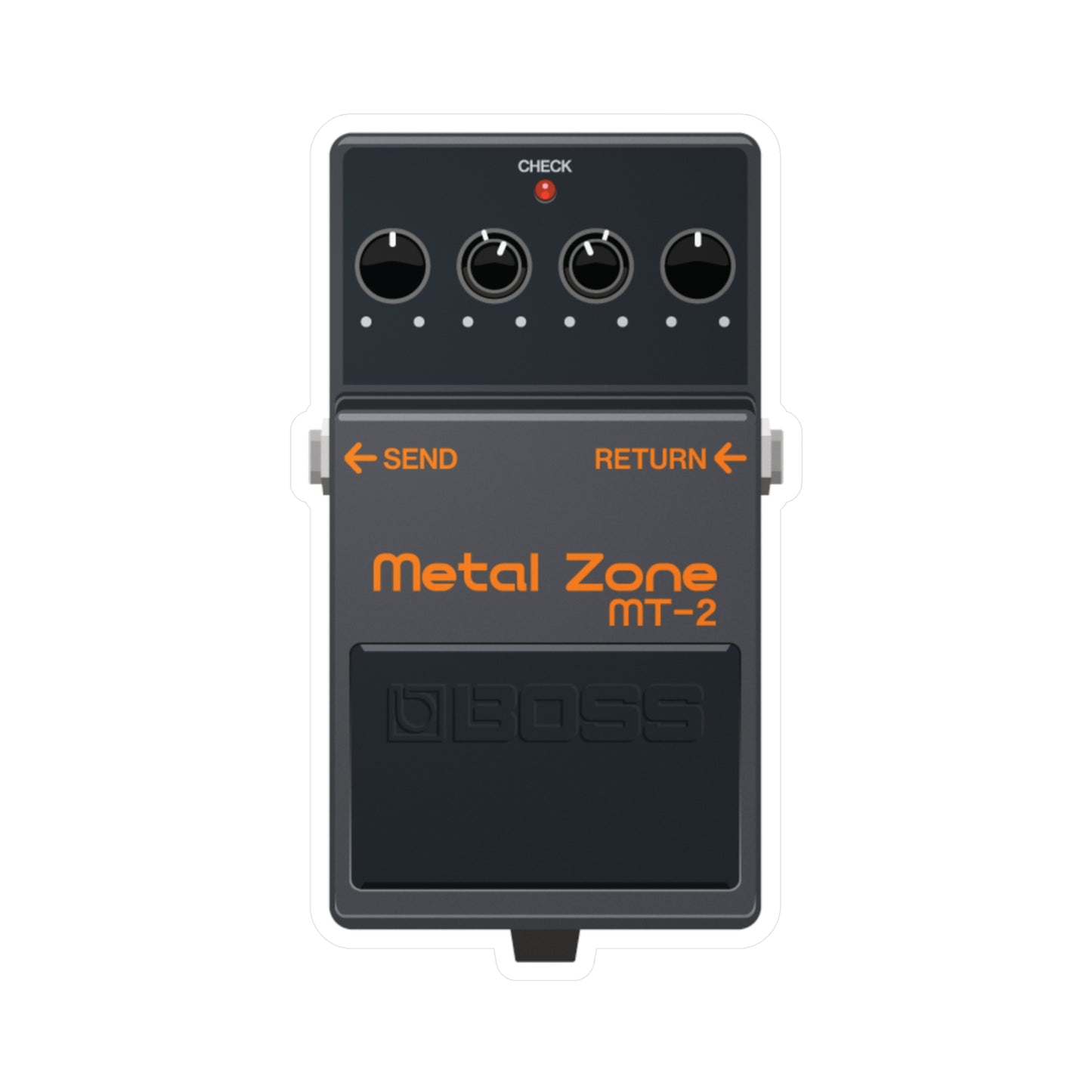 Metal Zone Guitar Pedal Vinyl Decal - Original Art - Collect Them All!
