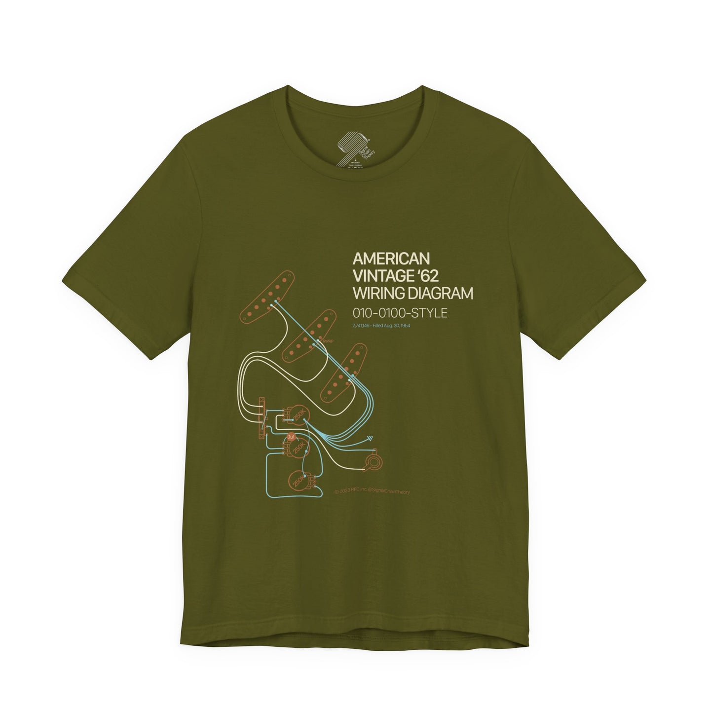 Vintage '62 Wiring Diagram Tee — Guitar Pickup Schematic Graphic T-Shirt
