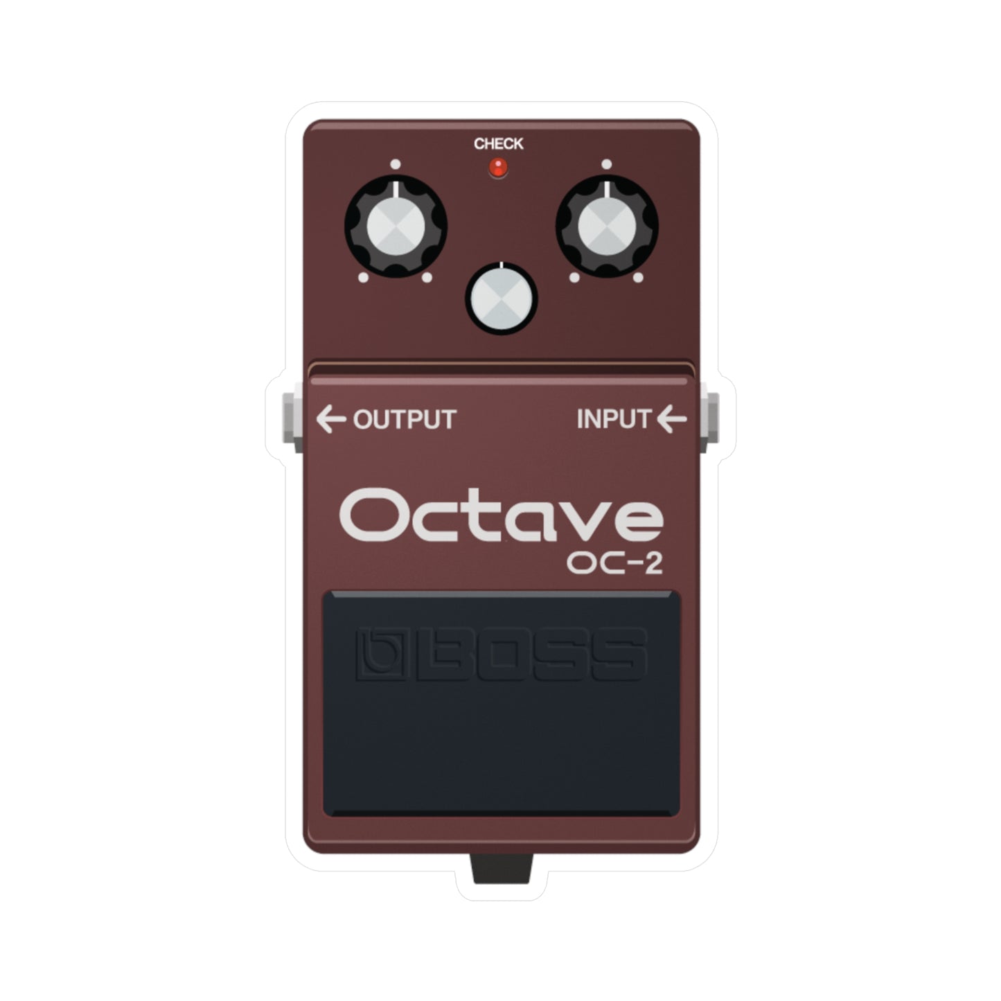 Octave Guitar Pedal Vinyl Decal - Original Art - Collect Them All!