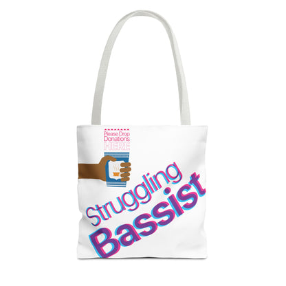 Struggling Bassist Tote Bag - Musical Themed, Perfect for Musicians and Bass Players - Original Design by Signal Chain Theory (Greek Cup)