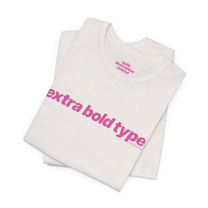 Quite Descriptive Generic Tee with Extra Bold Type™. Minimalist Typography Cozy Shirt.
