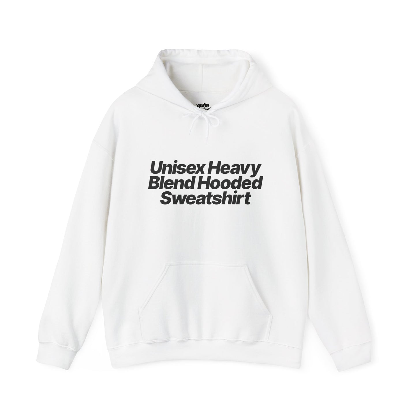 Quite Descriptive "Unisex Heavy Blend Hooded Sweatshirt" unisex heavy blend hooded sweatshirt. Simple Typography Casual Pullover.