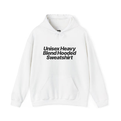 Quite Descriptive "Unisex Heavy Blend Hooded Sweatshirt" unisex heavy blend hooded sweatshirt. Simple Typography Casual Pullover.