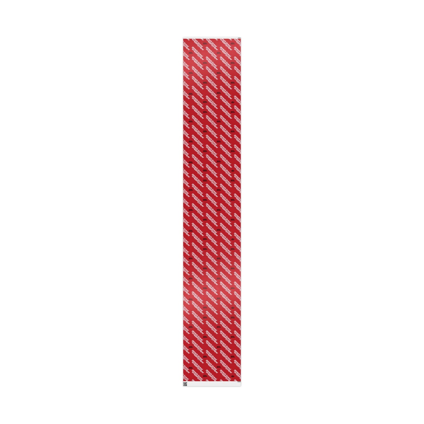 Quite Descriptive "Generic Brand Wrapping Paper" Red Holiday Gift Wrapping Paper Roll With White Typography Print