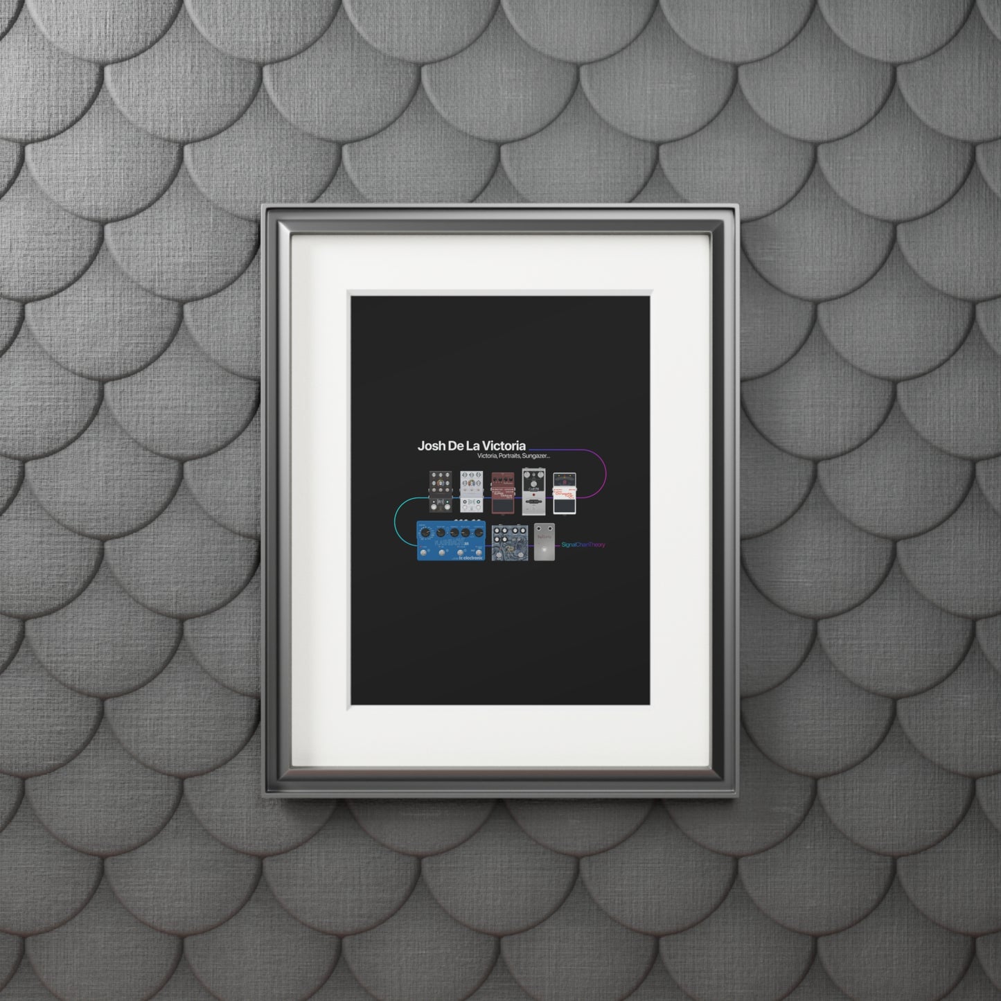 Josh Dela Victoria's Simple Guitar Pedalboard Giclée Art Print