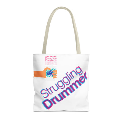 Struggling Drummer Tote Bag - Musical Themed, Perfect for Musicians and Drums Lovers (80s Jazzy Cup)
