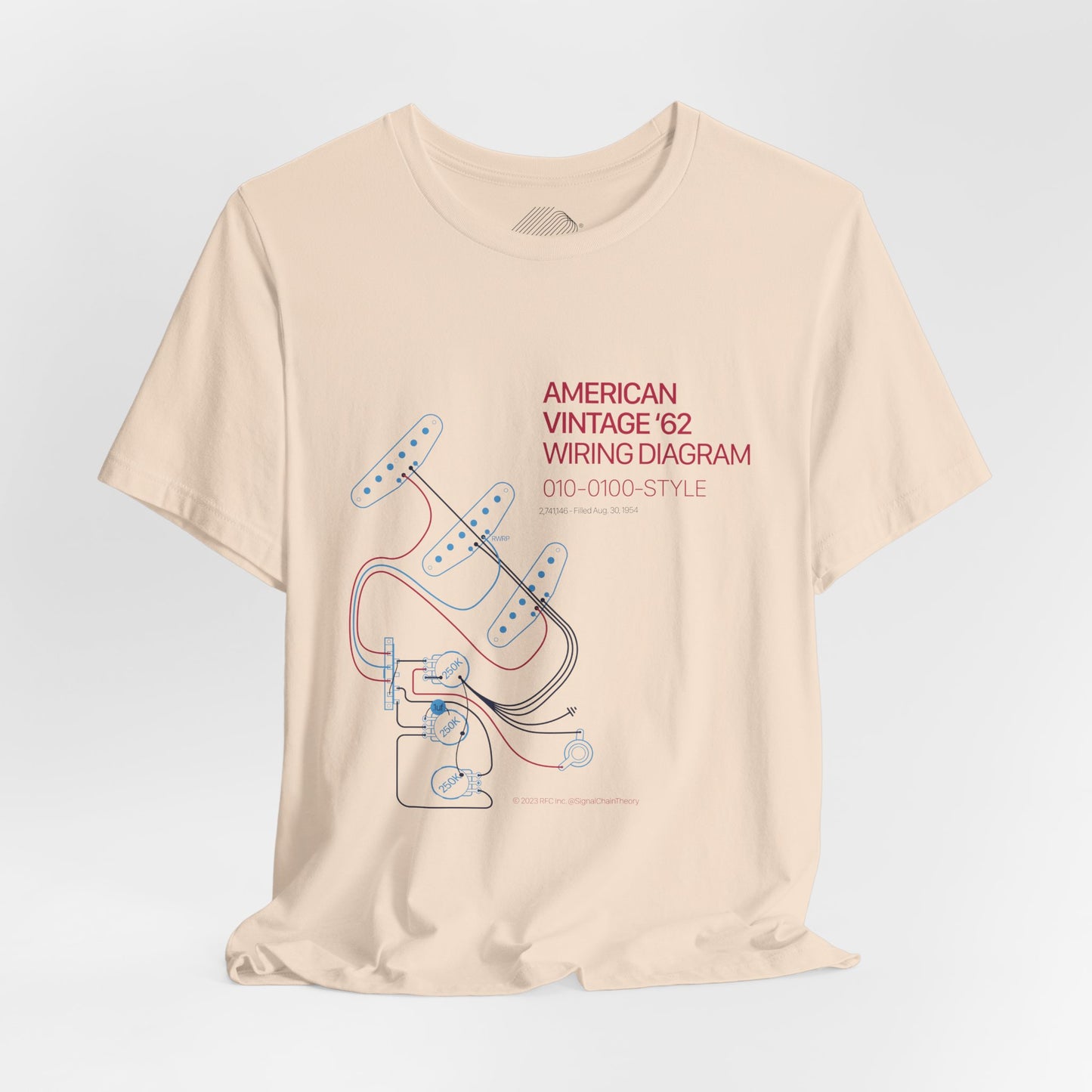 Vintage '62 Wiring Diagram Tee — Guitar Pickup Schematic Graphic T-Shirt