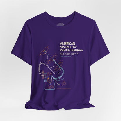 Vintage '62 Wiring Diagram Tee — Guitar Pickup Schematic Graphic T-Shirt