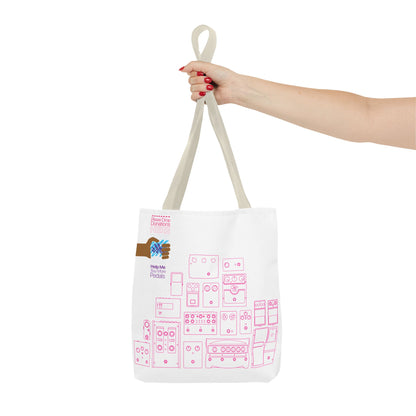 Guitar Pedal Tote Bag - Musical Themed, Perfect for Musicians and Players - Original Design by Signal Chain Theory (Greek Cup)