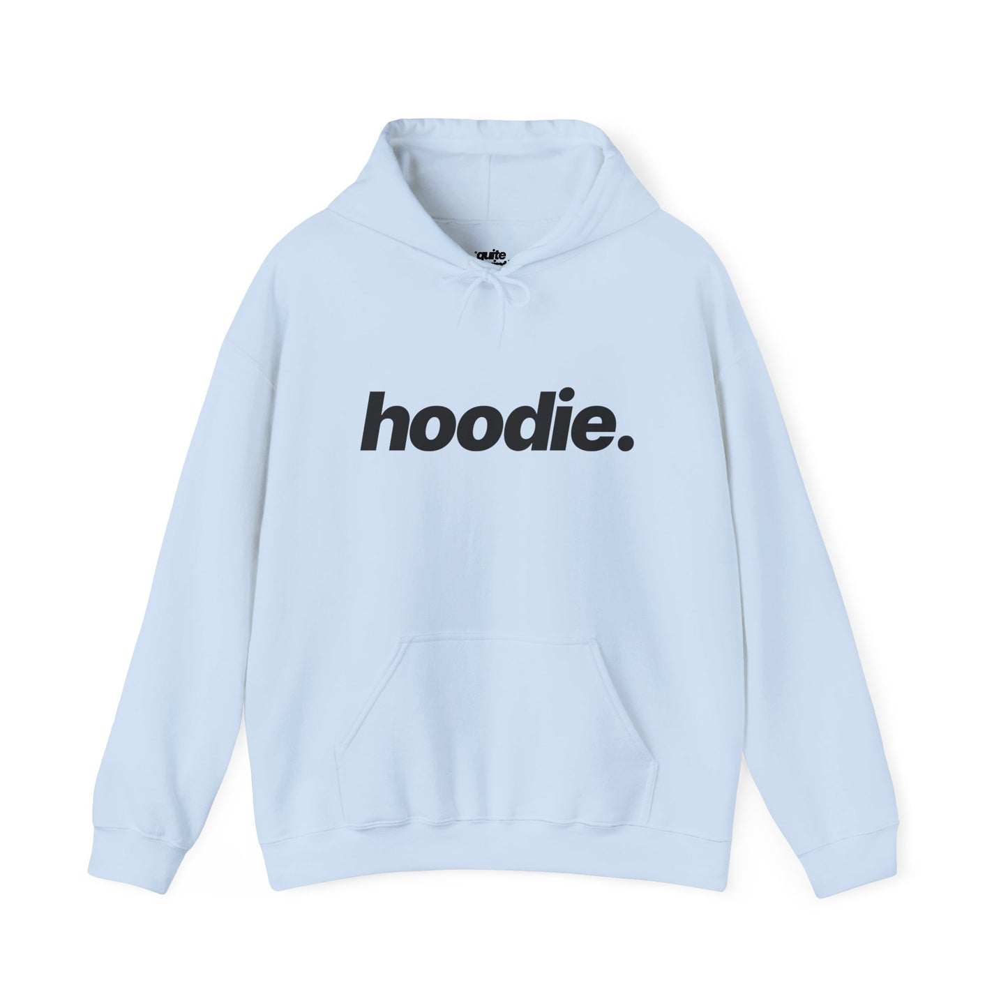 Hoodie with Quite Descriptive "hoodie" Bold Italic Text.  Unisex Heavy Blend Hooded Sweatshirt Casual Pullover.