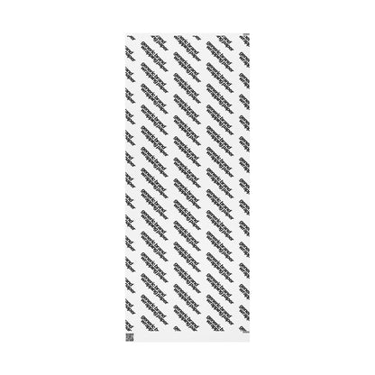 Quite Descriptive "Generic Brand Wrapping Paper" White Gift Wrapping Paper Roll With Black Typography Print