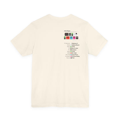 John Mayer Guitar Pedalboard Signal Chain - Premium Jersey T-shirt with Original Design.