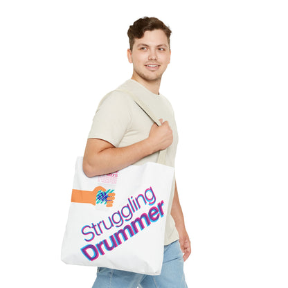 Struggling Drummer Tote Bag - Musical Themed, Perfect for Musicians and Drums Lovers (80s Jazzy Cup)