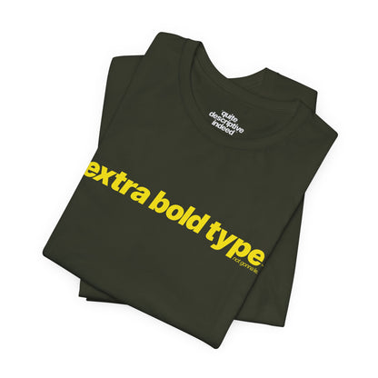 Quite Descriptive Generic Tee with Extra Bold Type™. Minimalist Typography Cozy Shirt.