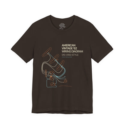 Vintage '62 Wiring Diagram Tee — Guitar Pickup Schematic Graphic T-Shirt