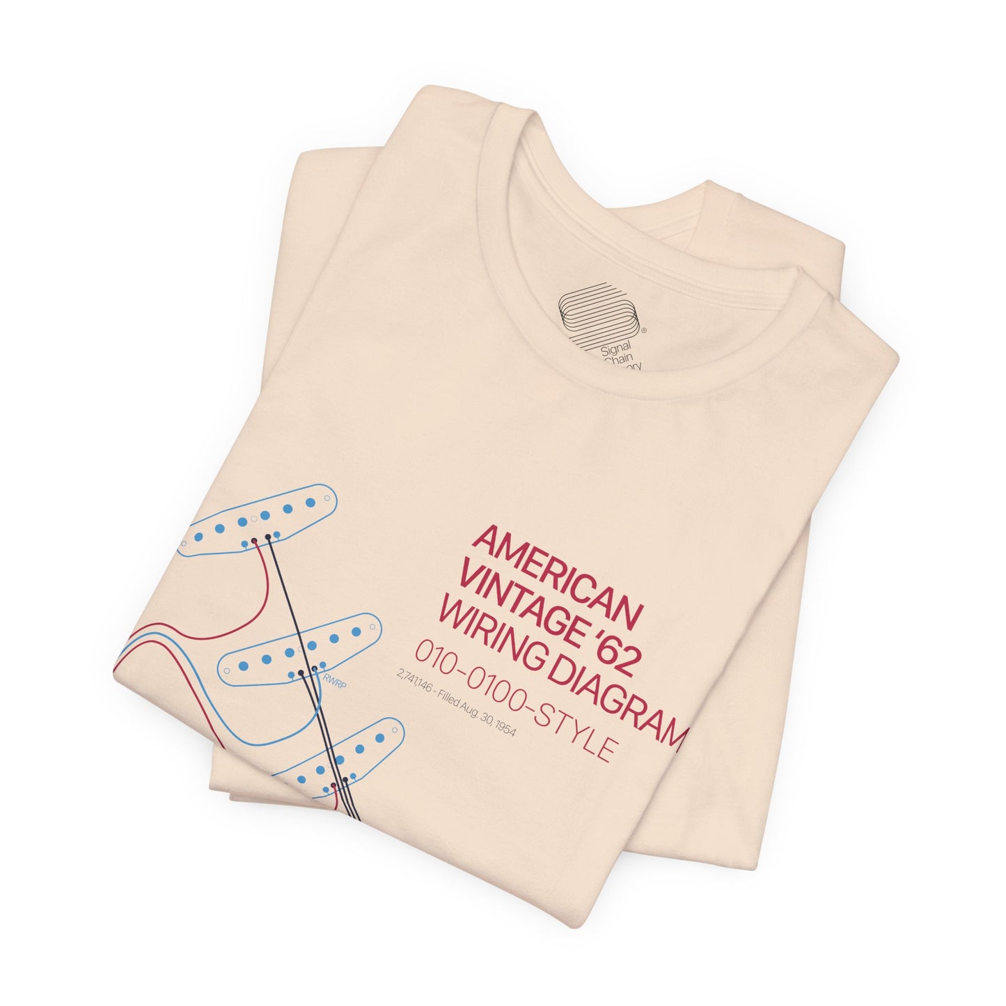 Vintage '62 Wiring Diagram Tee — Guitar Pickup Schematic Graphic T-Shirt