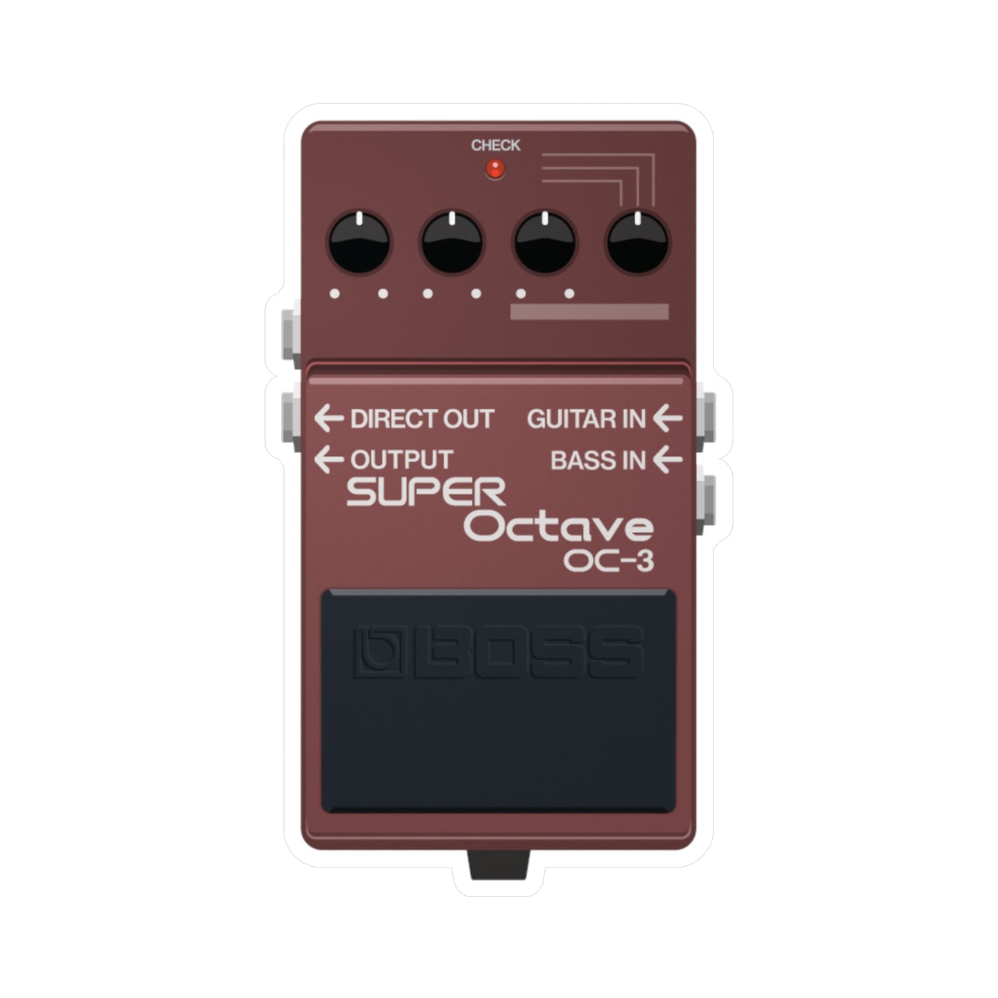 Super Octave Guitar Pedal Vinyl Decal - Original Art - Collect Them All!