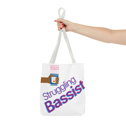 Struggling Bassist Tote Bag - Musical Themed, Perfect for Musicians and Bass Players - Original Design by Signal Chain Theory (Greek Cup)