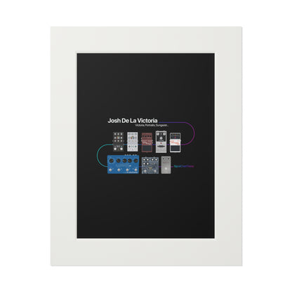 Josh Dela Victoria's Simple Guitar Pedalboard Giclée Art Print