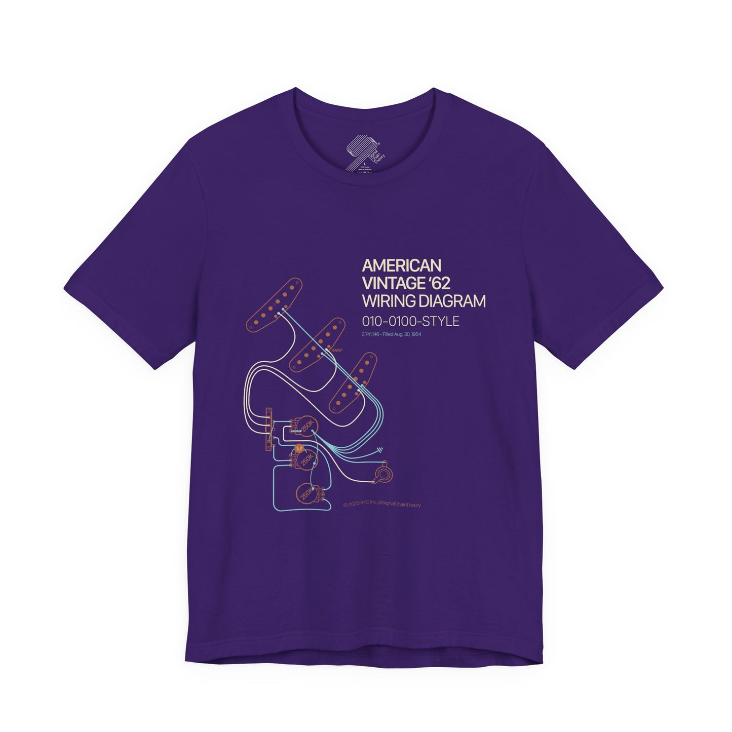 Vintage '62 Wiring Diagram Tee — Guitar Pickup Schematic Graphic T-Shirt