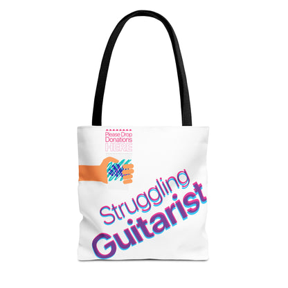 Struggling Guitarist Tote Bag - Musical Themed, Perfect for Musicians and Music Lovers (Jazz Cup)