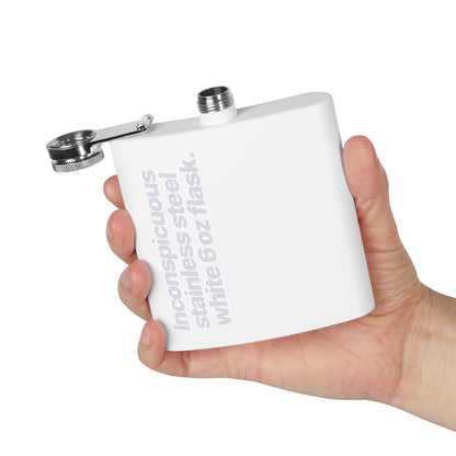 Inconspicuous Stainless Steel 6oz Flask — Minimalist, Hip and Cool.