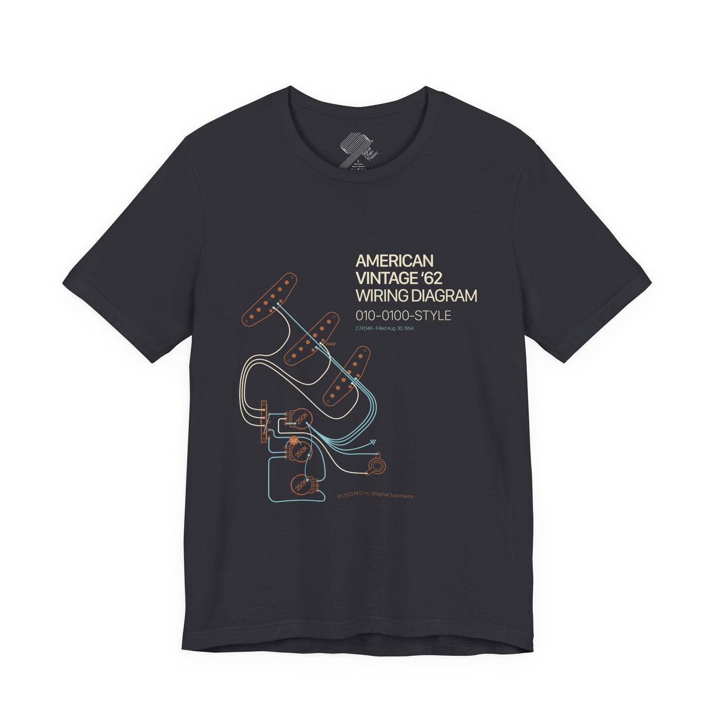 Vintage '62 Wiring Diagram Tee — Guitar Pickup Schematic Graphic T-Shirt
