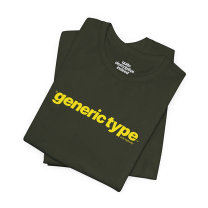 Quite Descriptive Generic Tee with Generic Type™. Minimalist Bold Italic Typography Cozy Shirt