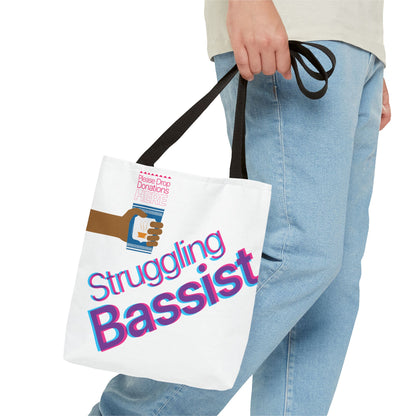 Struggling Bassist Tote Bag - Musical Themed, Perfect for Musicians and Bass Players - Original Design by Signal Chain Theory (Greek Cup)