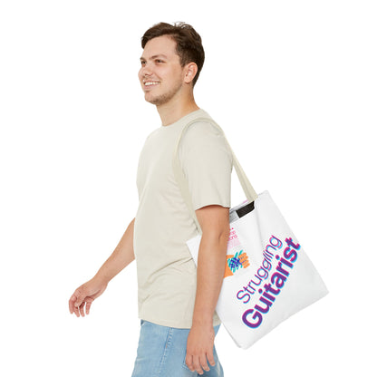 Struggling Guitarist Tote Bag - Musical Themed, Perfect for Musicians and Music Lovers (Jazz Cup)