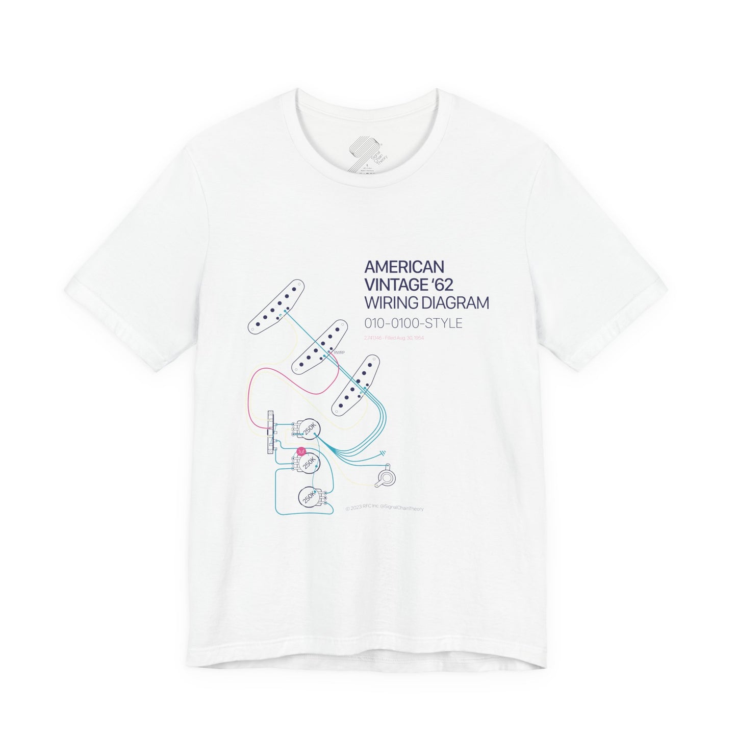 Vintage '62 Wiring Diagram Tee — Guitar Pickup Schematic Graphic T-Shirt