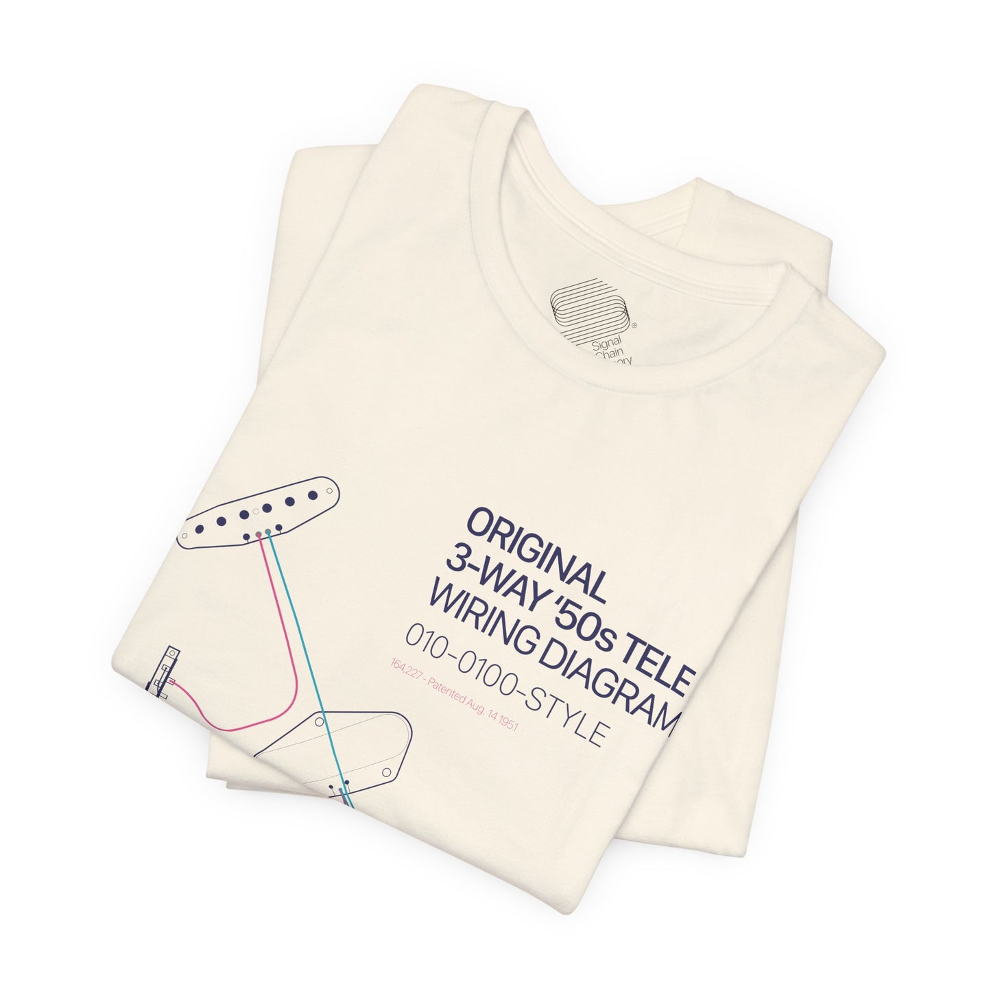 Original '50s Tele Wiring Diagram Tee — Guitar Pickup Schematic Graphic T-Shirt