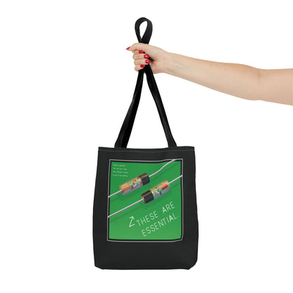 Magical Diodes "These Are Essential" Tote Bag - Original Design by Signal Chain Theory - Black