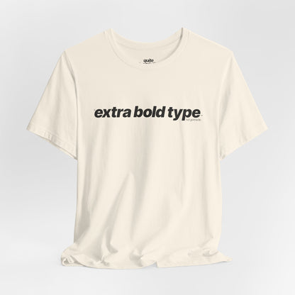 Quite Descriptive Generic Tee with Extra Bold Type™. Minimalist Typography Cozy Shirt.