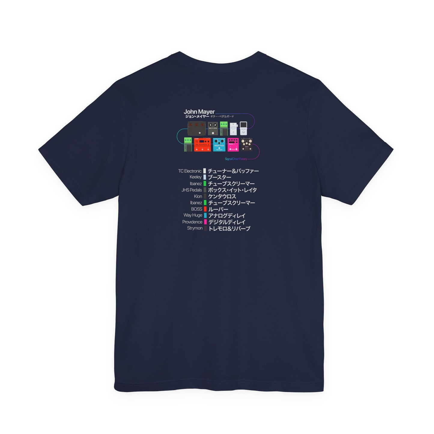 Limited Japanese Edition - John Mayer Guitar Pedalboard Signal Chain - Unisex Jersey Short Sleeve Tee