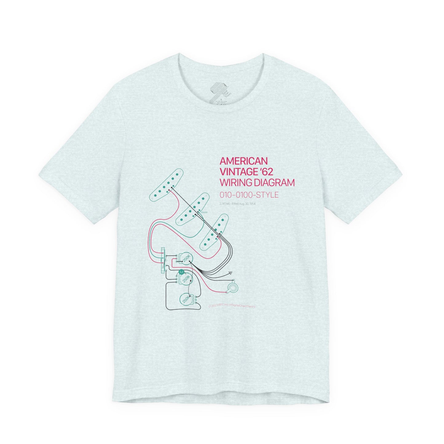 Vintage '62 Wiring Diagram Tee — Guitar Pickup Schematic Graphic T-Shirt