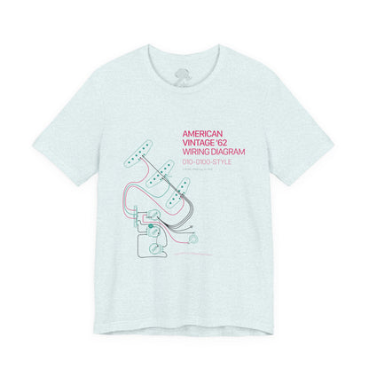 Vintage '62 Wiring Diagram Tee — Guitar Pickup Schematic Graphic T-Shirt