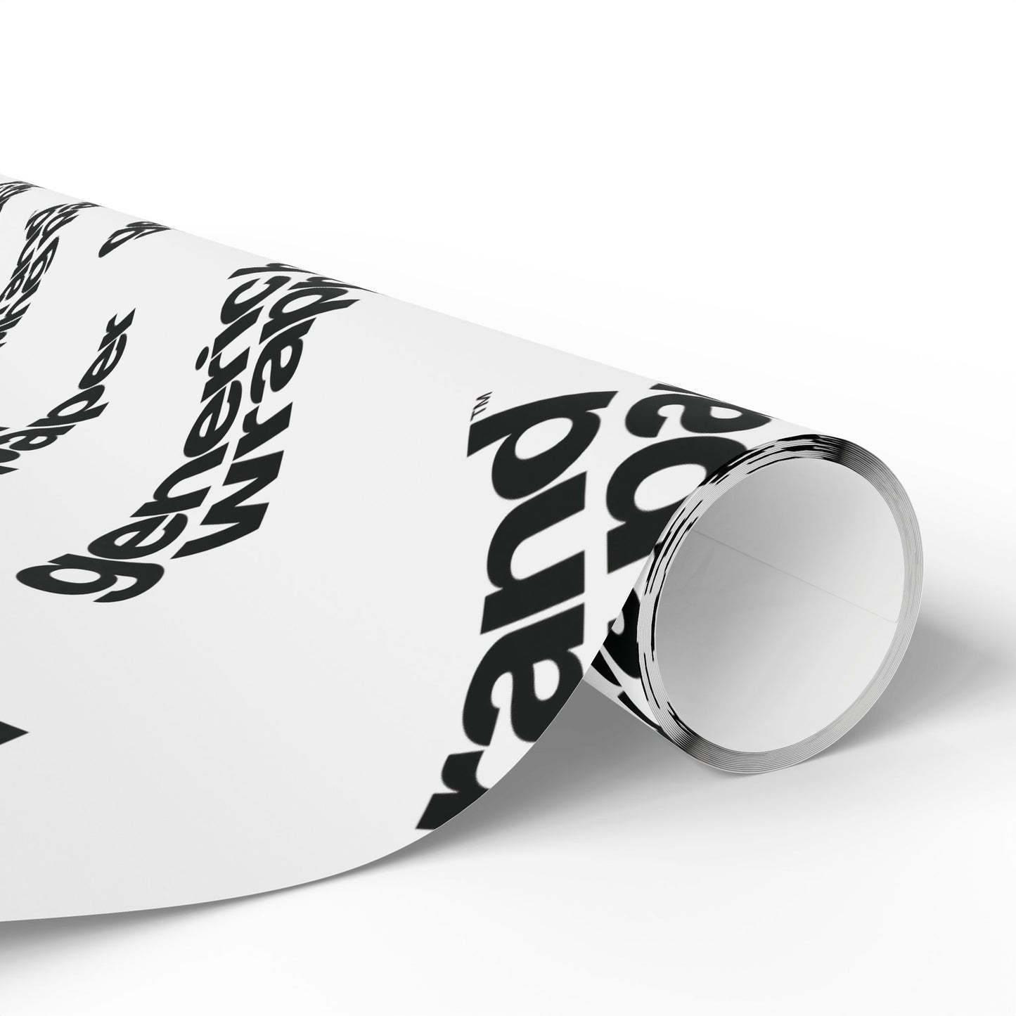 Quite Descriptive "Generic Brand Wrapping Paper" White Gift Wrapping Paper Roll With Black Typography Print