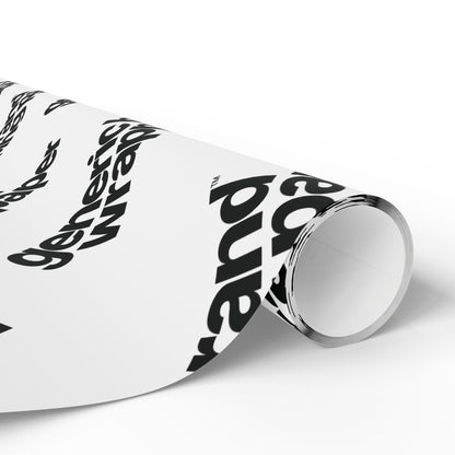 Quite Descriptive "Generic Brand Wrapping Paper" White Gift Wrapping Paper Roll With Black Typography Print