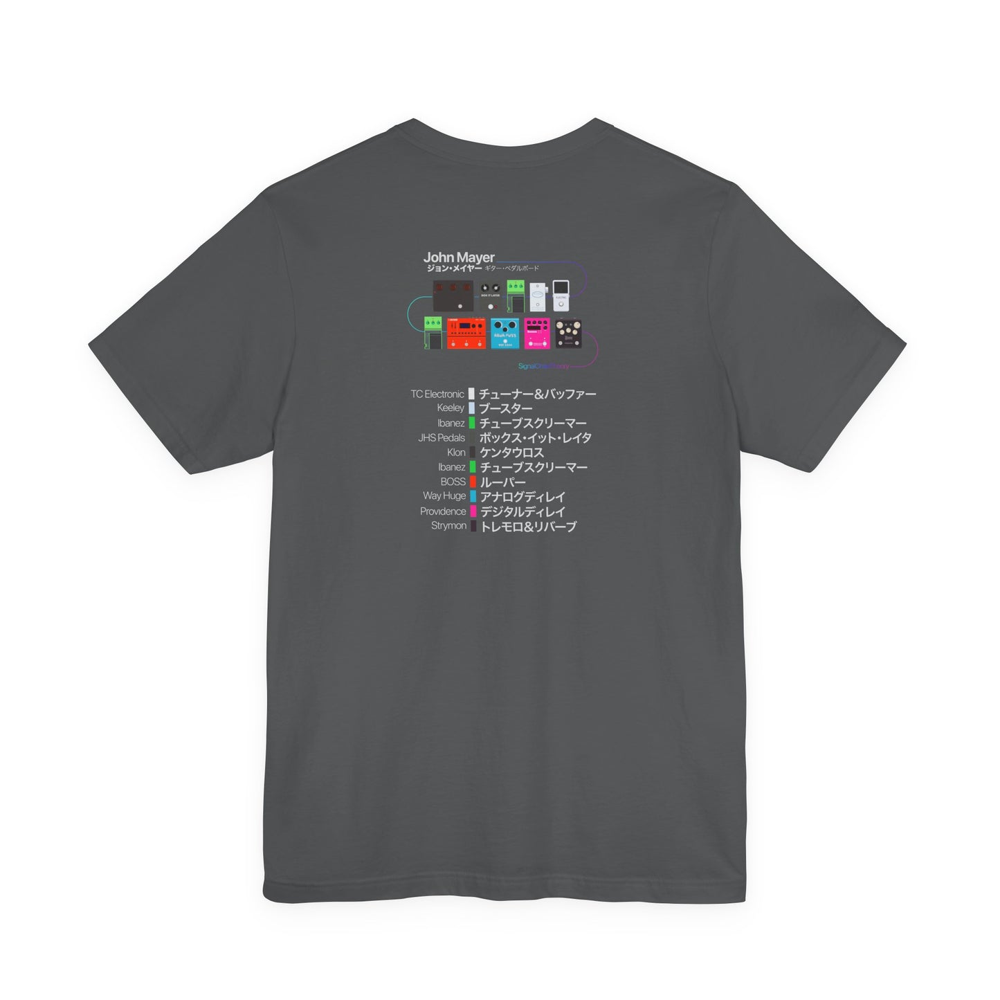 Limited Japanese Edition - John Mayer Guitar Pedalboard Signal Chain - Unisex Jersey Short Sleeve Tee