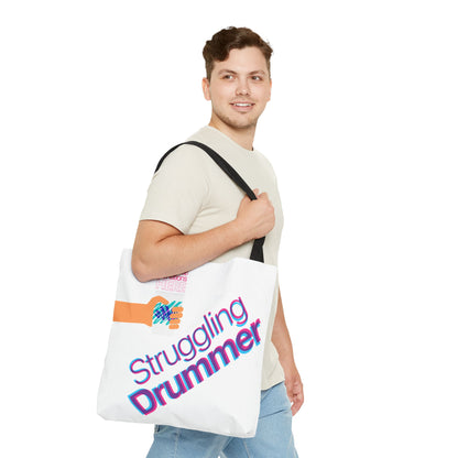 Struggling Drummer Tote Bag - Musical Themed, Perfect for Musicians and Drums Lovers (80s Jazzy Cup)