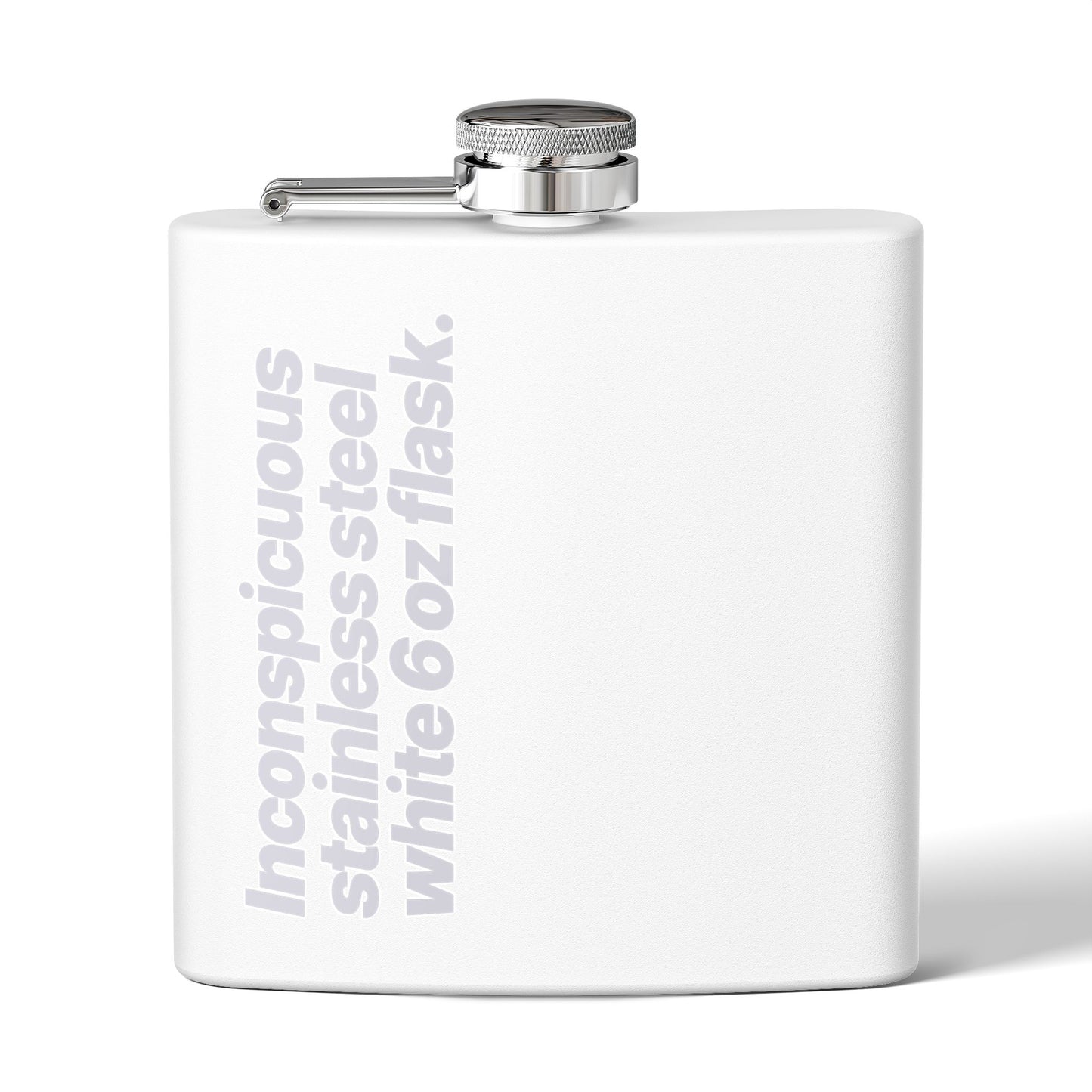 Inconspicuous Stainless Steel 6oz Flask — Minimalist, Hip and Cool.