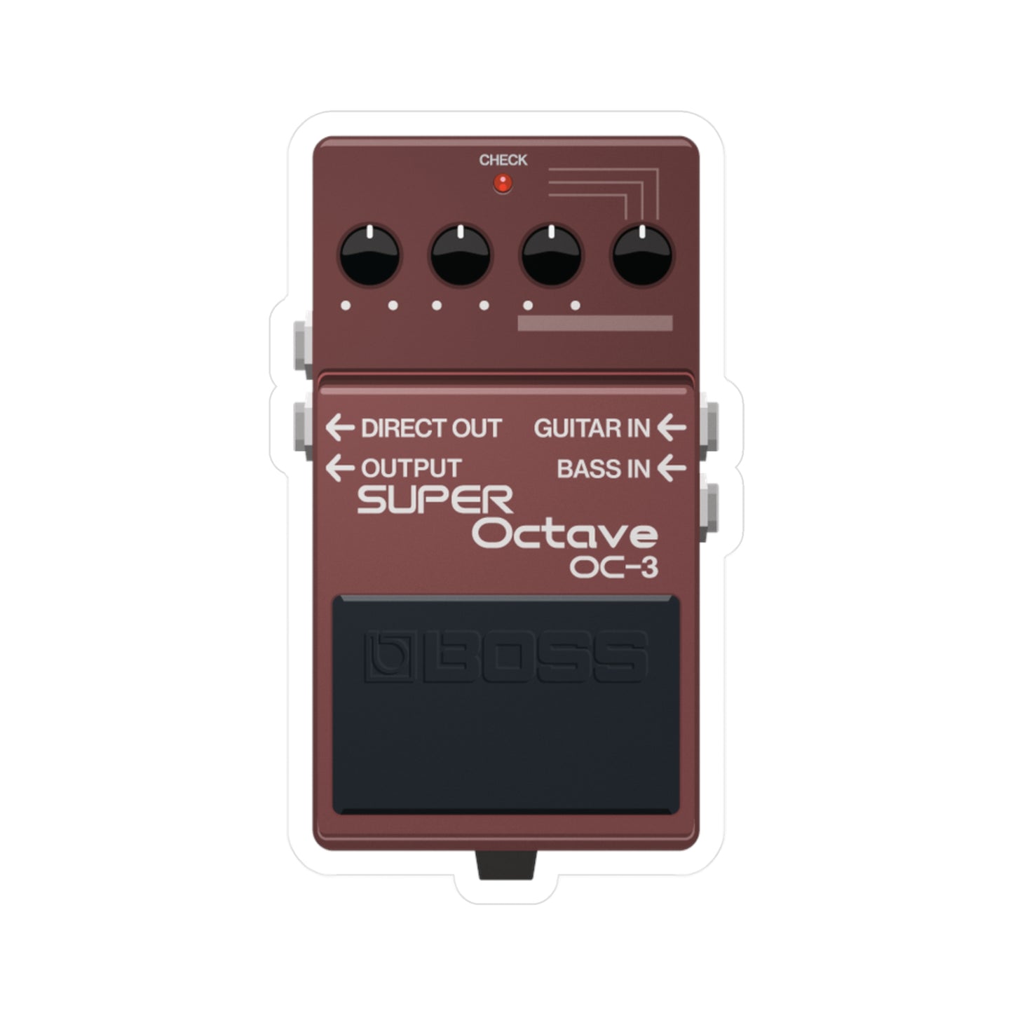 Super Octave Guitar Pedal Vinyl Decal - Original Art - Collect Them All!