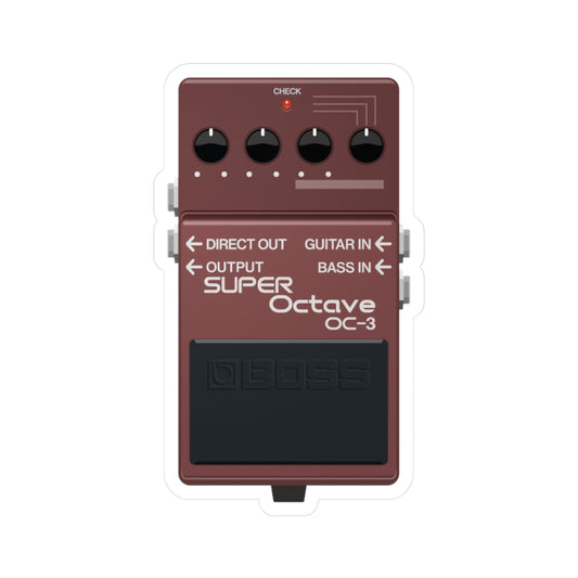 Super Octave Guitar Pedal Vinyl Decal - Original Art - Collect Them All!