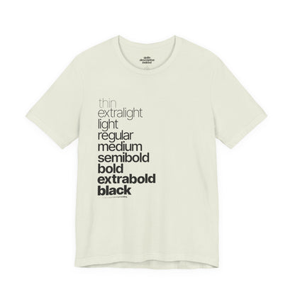 Typographical "Quite Descriptive T-Shirt" About Typography. Great Conversation Starter!